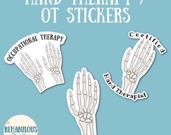 Occupational Therapist Sticker, Hand therapist, OT, COTA, Gift for Occupational Therapist, Grad School Gift, Water Bottle / Laptop Sticker