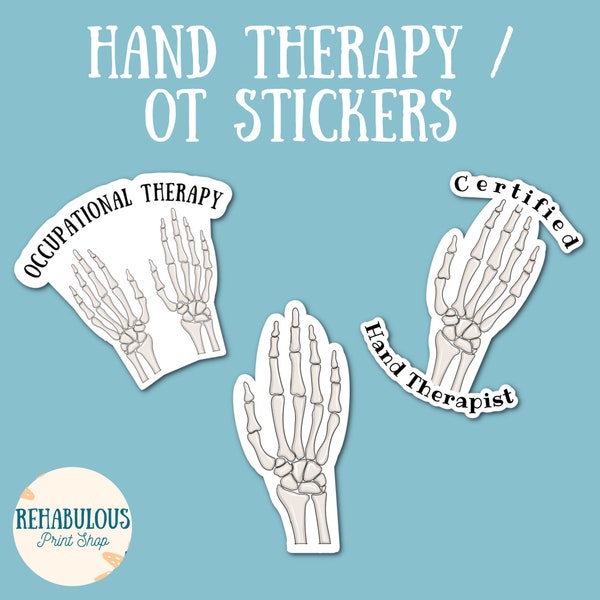 Occupational Therapist Sticker, Hand therapist, OT, COTA, Gift for Occupational Therapist, Grad School Gift, Water Bottle / Laptop Sticker