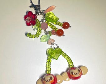Cherry Monkeys Handmade Polymer Clay Bag Charm / Keychain