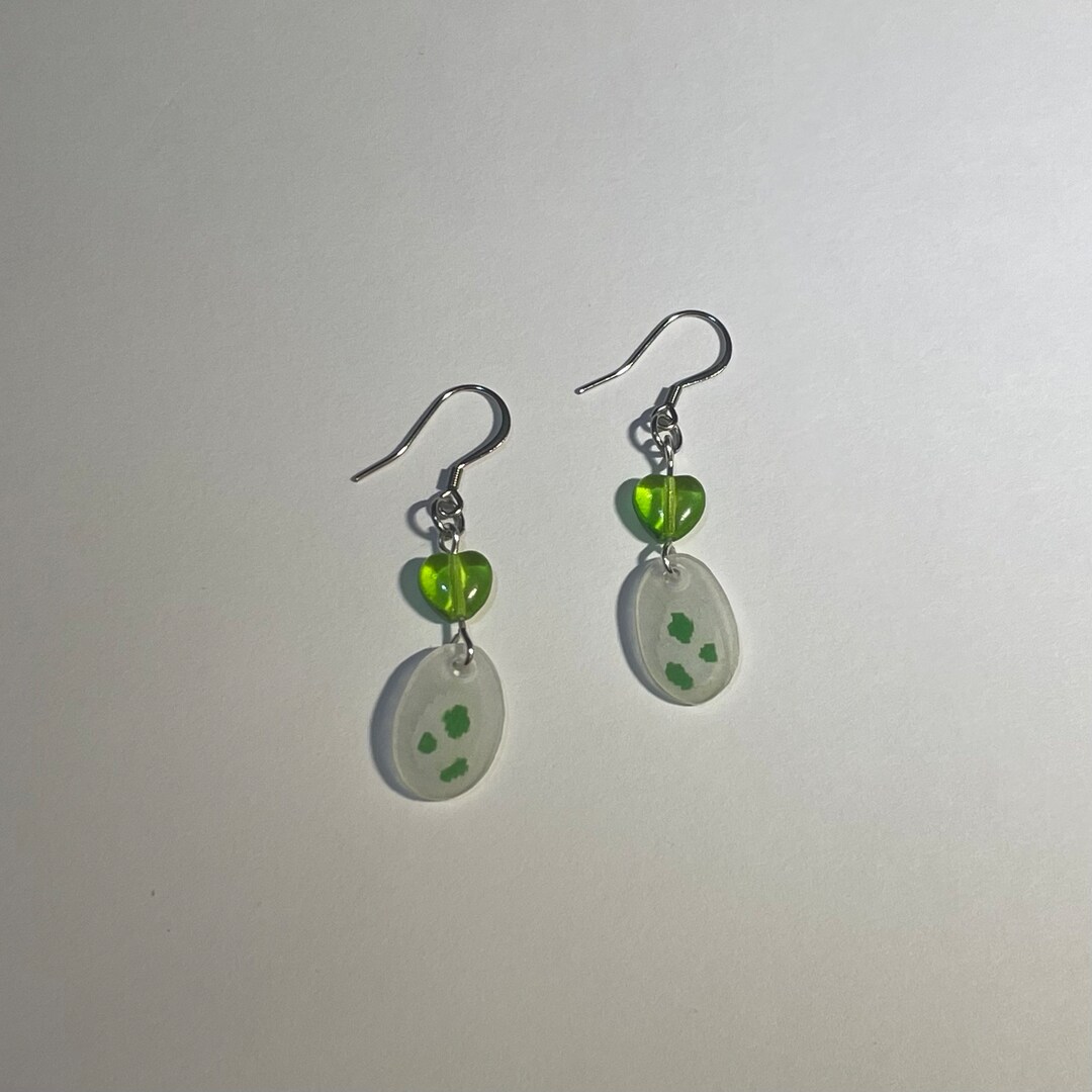 thumbnail image 2 of Yoshi Egg Earrings | Stainless Steel Game Character Jewelry | Nintendo Fan Gift 2 of 9