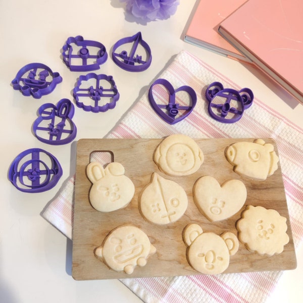 BTS BT21 Cookie Cutters, Fondant and Clay Cutters