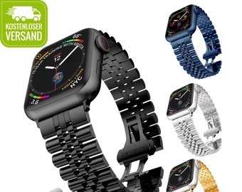 Luxury Stainless Steel Bracelet for Apple Watch Series 7 6 5 4 3 2 1 38 - 45 mm Premium