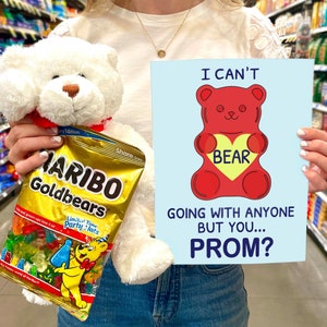 Ideas para propuestas de matrimonio &quot;No soporto ir con nadie más que contigo... ¿Prom?&quot; DESCARGA INSTANTE idea de cartel de baile de propuesta fácil