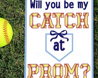 Idee voor softbal-aanbieding "Wil jij mijn vangst zijn op het schoolbal?" eenvoudige bordideeën voor een schoolbal