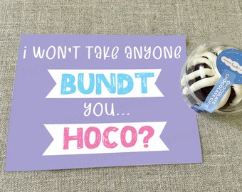 Bundt Cake Homecoming Promposal "Ik neem niemand mee BUNDT jou... Hoco?" gemakkelijk hoco-voorstel om een meisje te vragen