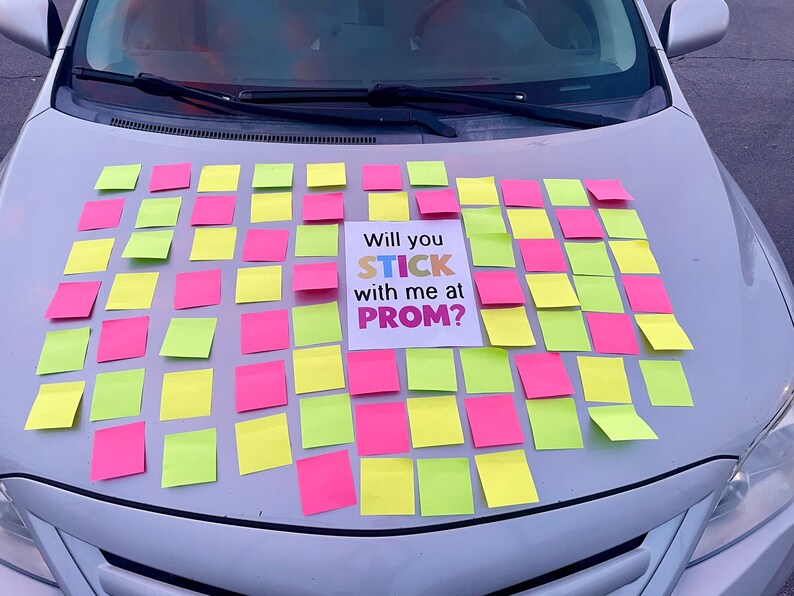 Prom Notes Sticky Note Promposal Ideas