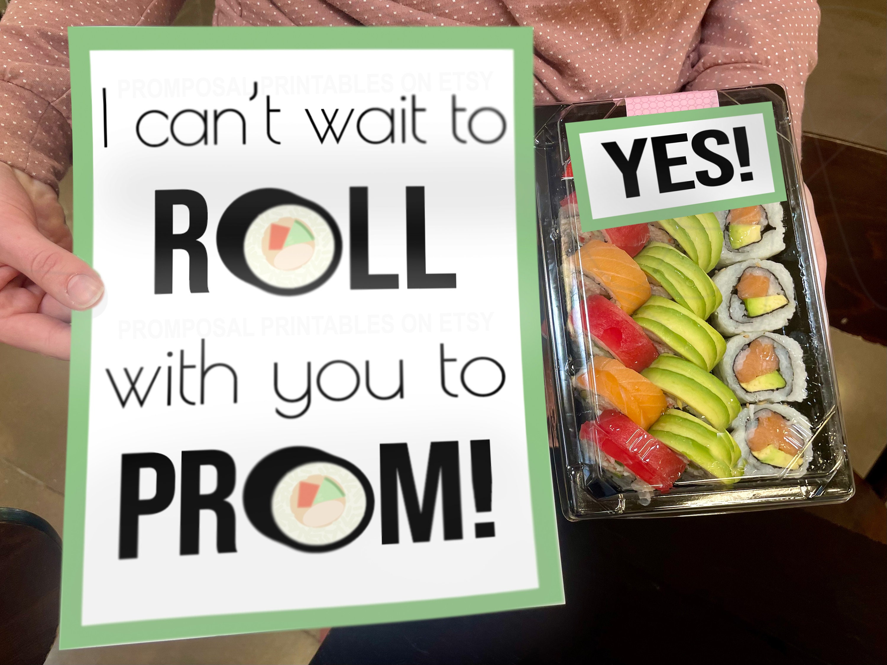 Sushi Promposal Answer Idea Printable i Can't Wait - Etsy