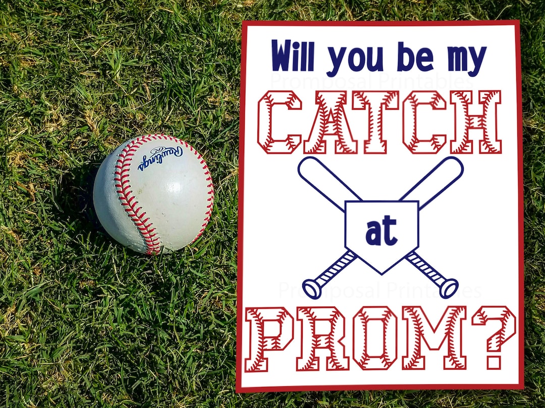 Baseball Promposal Idea will You Be My Catch at Prom Easy Prom Proposal