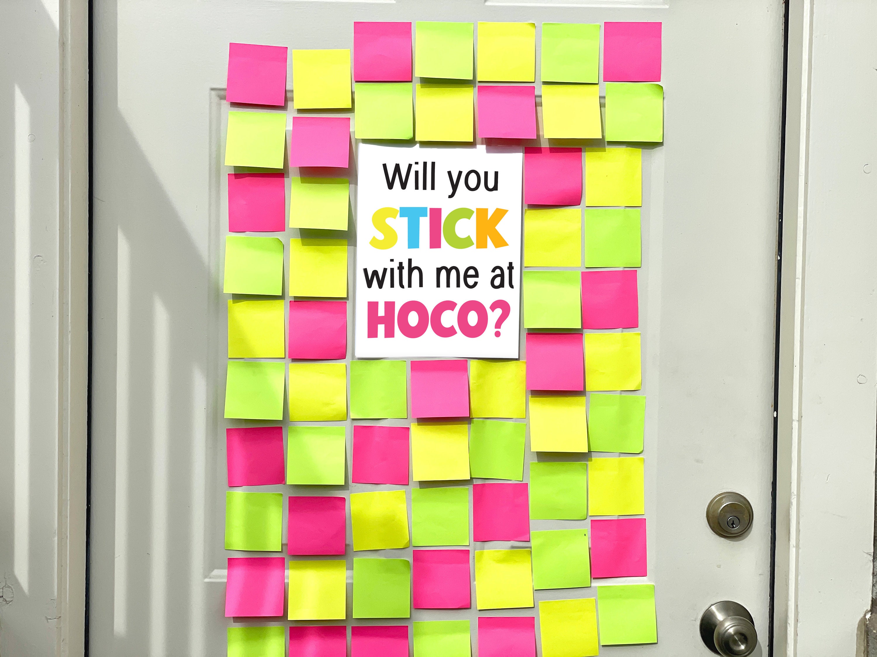 Sample Sticky Note Prom Items Homecoming Sticky Note Promposal Ideas