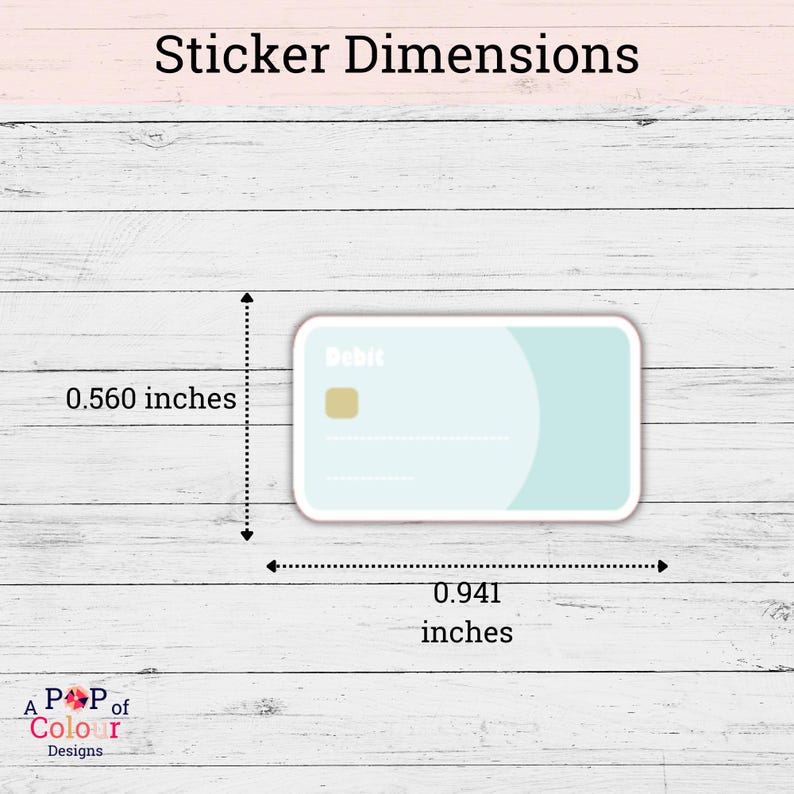 Debit and Credit Card Printable Stickers, Budget Reminder Icons for ...