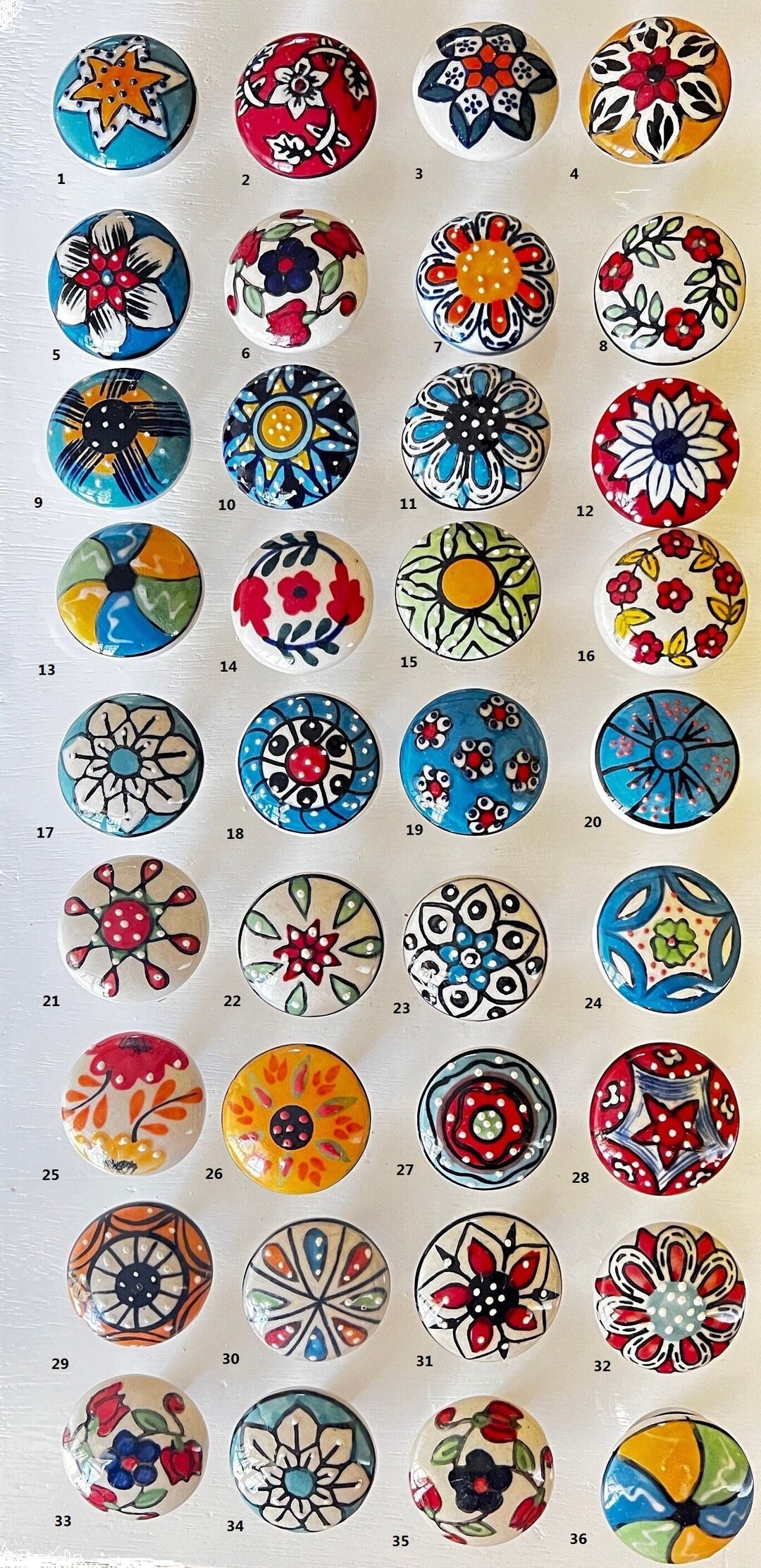 Select Any Cabinet Ceramic Knobs | Colorful Designs | Drawer Closet ...
