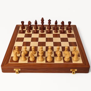 12 x 12 inch Premium Magnetic Wooden Folding Chess Set with Storage – Handcrafted Travel Chess Board Game for Adults & Kids
