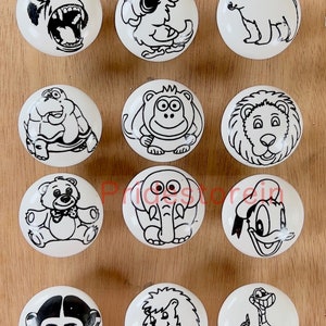 Halloween Schrankknauf | Cartoon Säugling Tiere | Knäufe für Möbel, Schubladenschrank, Schrank, Möbelknöpfe, Türknäufe, Kinderzimmer Knäufe