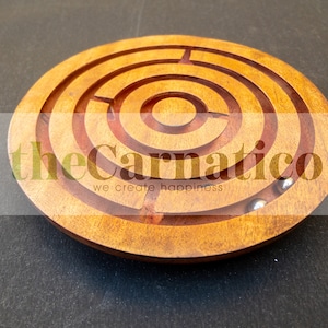 Labyrinth Board Game Handmade 6-9&quot; Inches Wooden Labyrinth Board Game Ball in a Maze Puzzle Toys - Indoor Puzzle Game Gifts for Young Adults