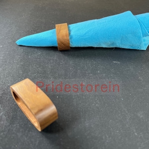 Rustic Wooden Napkin Rings – Handcrafted Solid Wood Napkin Holders for Farmhouse Dining & Weddings