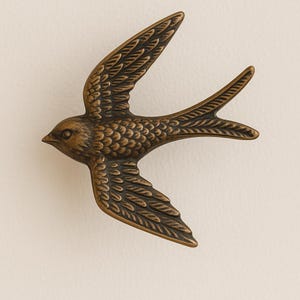 Handmade Iron Wild Bird 10 Knob | Rustic Dresser Pull | Unique Cabinet Hardware for Home Decor