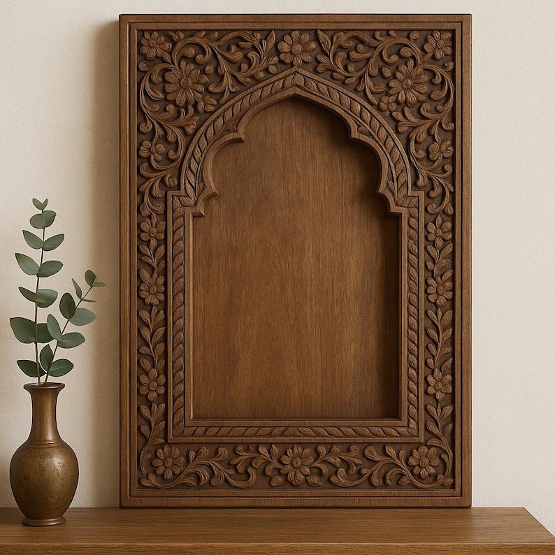 Hand-carved Wooden Wall Panel | Floral Arch, Boho Decor - Etsy
