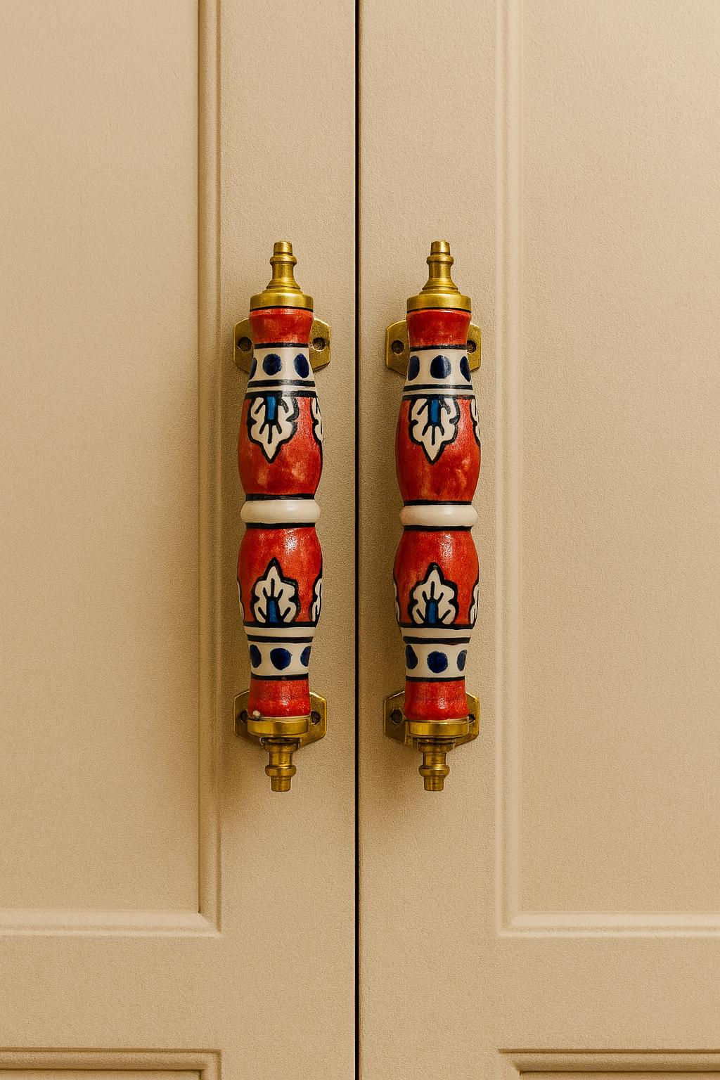 Ceramic Flower Pull Handle - 7