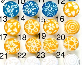 Select Any Colorful Floral Ceramic Cabinet Knobs – Hand-Painted Drawer Pulls for Dresser, Closet, Wardrobe, Furniture | Nuts Bolts Included