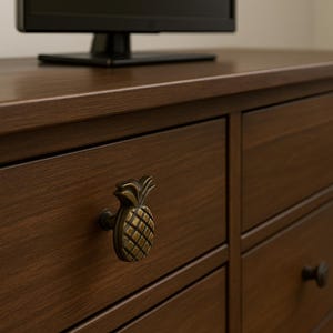 Handmade Iron Pineapple 10 Knob | Rustic Dresser Pull | Unique Cabinet Hardware for Home Decor