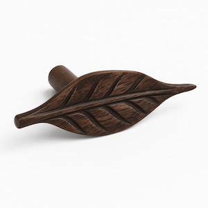 Handmade Iron LEAF 10 Knob | Rustic Dresser Pull | Unique Cabinet Hardware for Home Decor