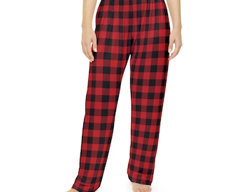 Pantalon de survêtement cosy des Fêtes femme à carreaux rouges Buffalo