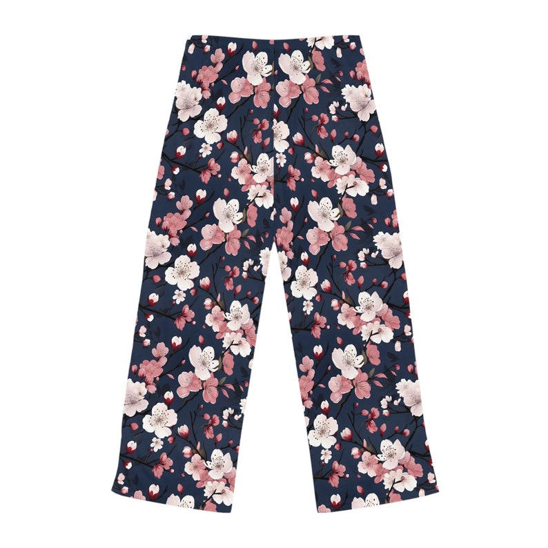 Cherry Blossom Pattern Women's Pajama Pants, Womens lounge pants, floral pants, comfy womens pants, gift for her, weekend wear for her image 4