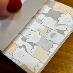Cat Paw Sticky Note Pad, 3&quot; x 3&quot;, 50 pages, Cat Paw Print Design, cat stationary, cat lover gift, cute cat notepad, gift for coworker, cats