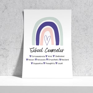 Digital print wall decor office decor school counselor