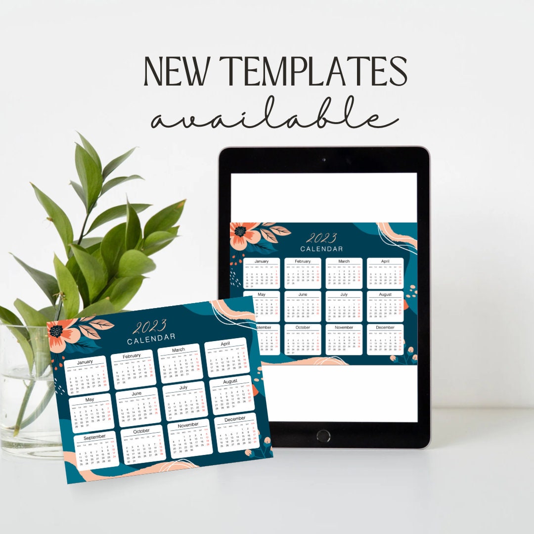 Planner 2023 Template Printable in PDF A4 Horizontal Digital Etsy
