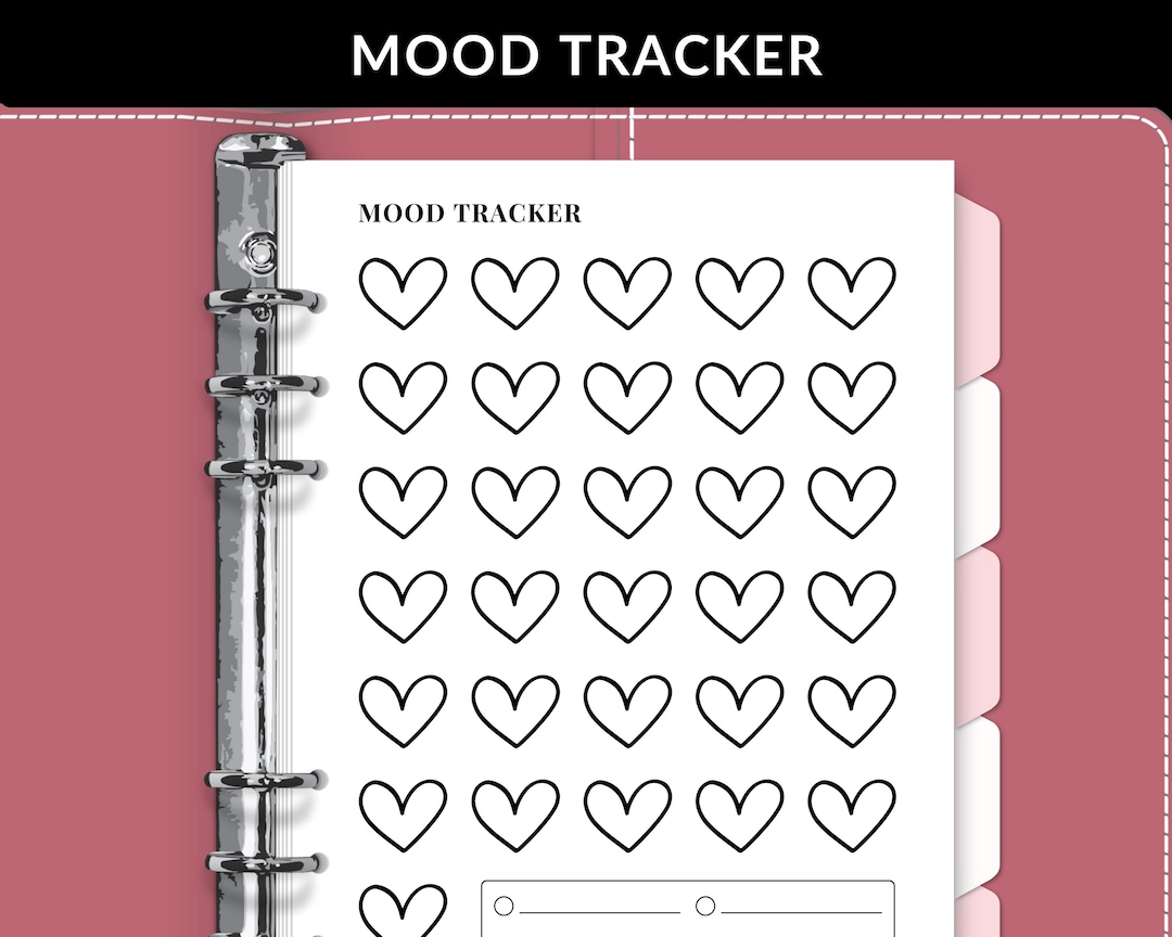 A5 Monthly Mood Tracker Printable, Minimalist Mental Health Journal ...