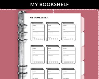 Reading Journal Printable, Book Tracker, A5 Journal Page PDF