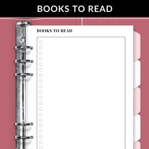Books to Read Tracker, Printable Reading Journal, Printable Reading Log, A5 Journal Page, Book Tracker, Reading Planner