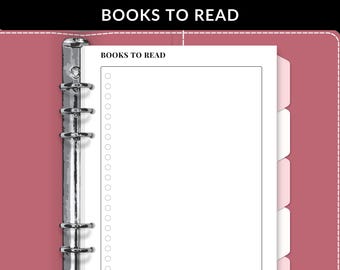 Printable Books to Read Tracker, A5 Reading Journal PDF