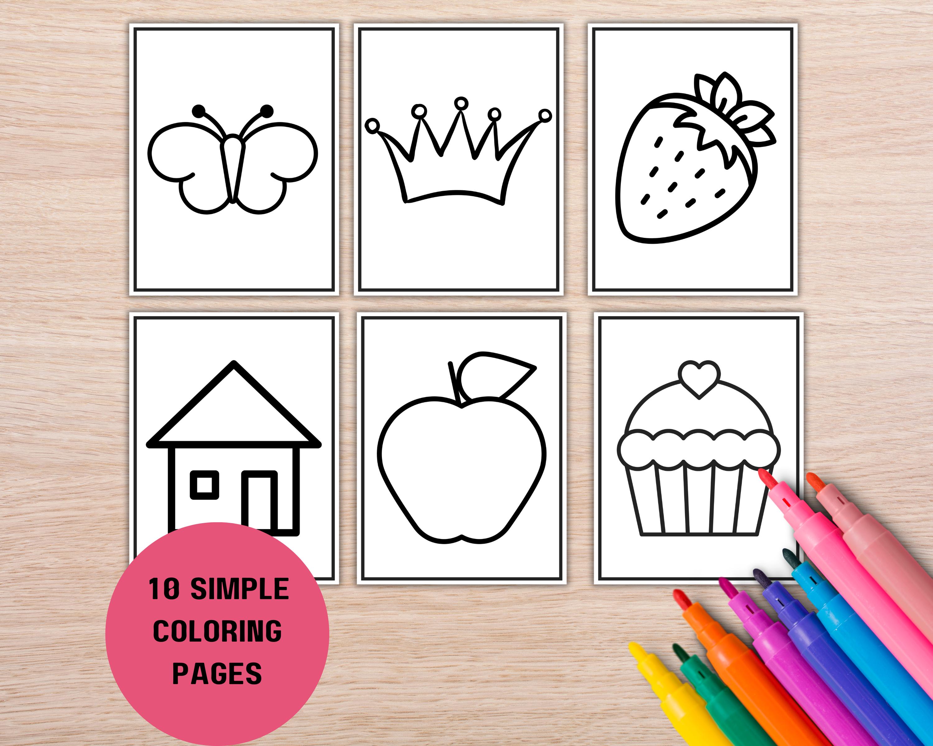 Easy Coloring Pages, Preschool Coloring Pages Printable
