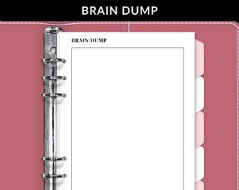 A5 Journal Brain Dump Page, Minimalist Printable (PDF)