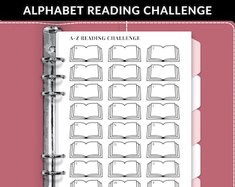 Alphabet Reading Challenge, A-Z Book Tracker PDF