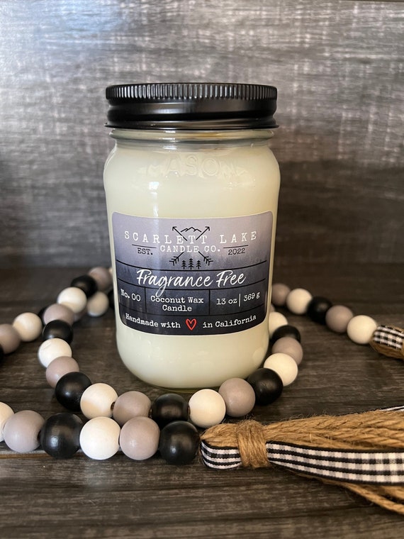 Fragrance Free Candle Farmhouse Mason Jar Unscented Etsy