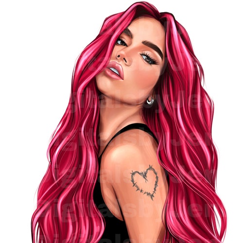 HAND DRAWN Karol G Halloween PNG Karol G Vampire Png Bichota Etsy Canada