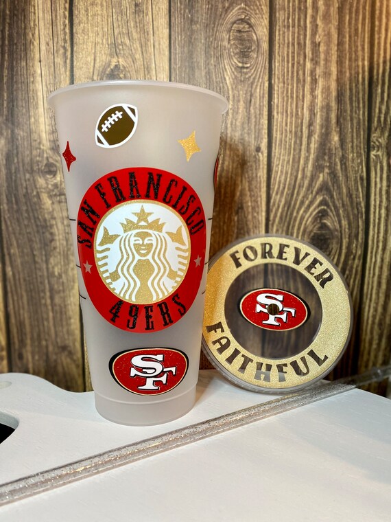 49ers Glitter Cold Cup | San Francisco Football | Reusable Venti Starbucks  Cup - Etsy