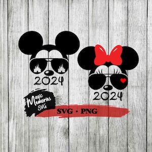 Mickey and Minnie sunglasses 2024 Digital Download SVG and PNG