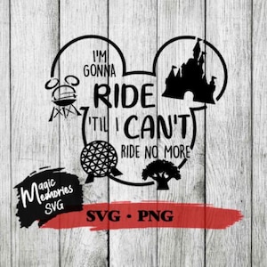 SVG vou andar Download digital arquivo de corte SVG e PNG, minnie, mickey, viagem em família, lanches do mickey