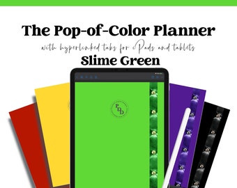 The Pop-of-Color Planner Slime Green