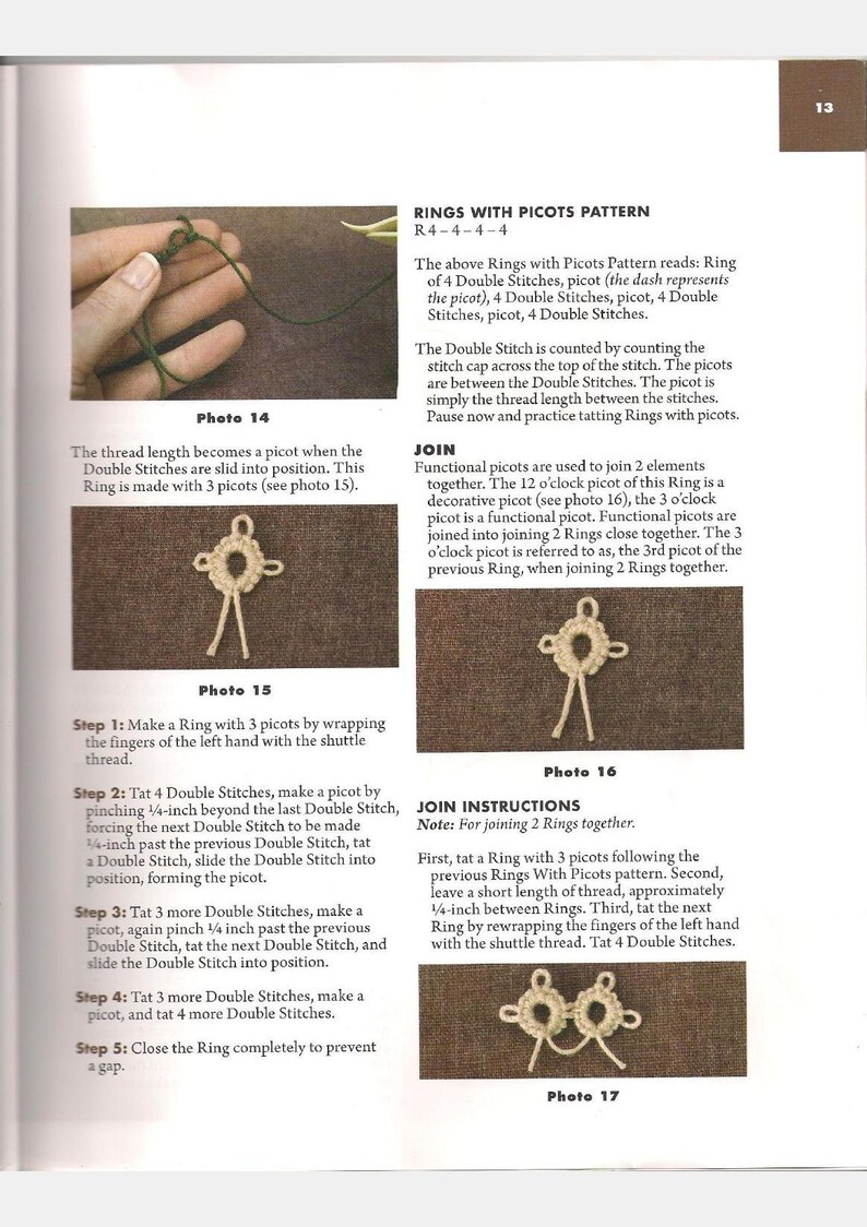 Tatting Pattern Vintage Tatting Pattern English Lace Tatting Tatting