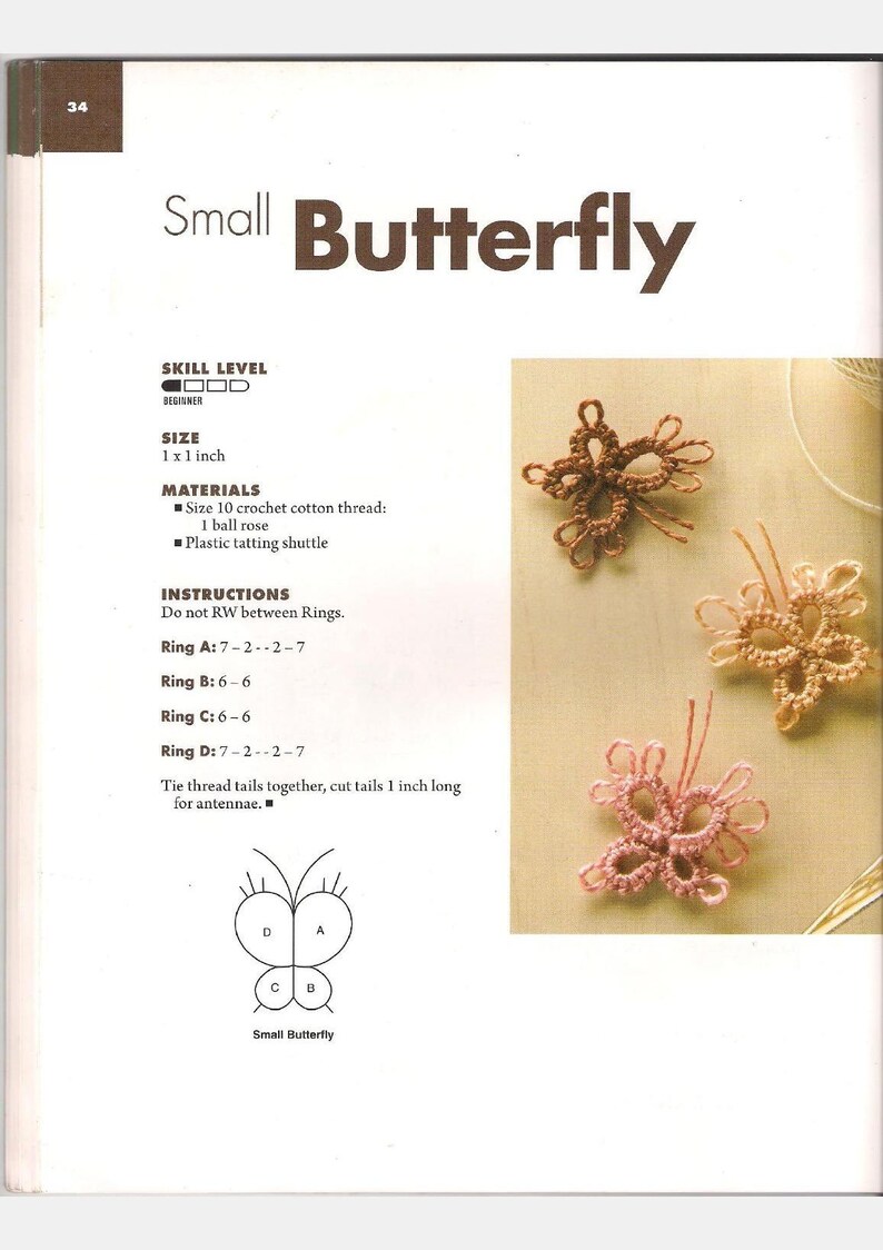 Tatting Pattern Vintage Tatting Pattern English Lace Tatting Tatting