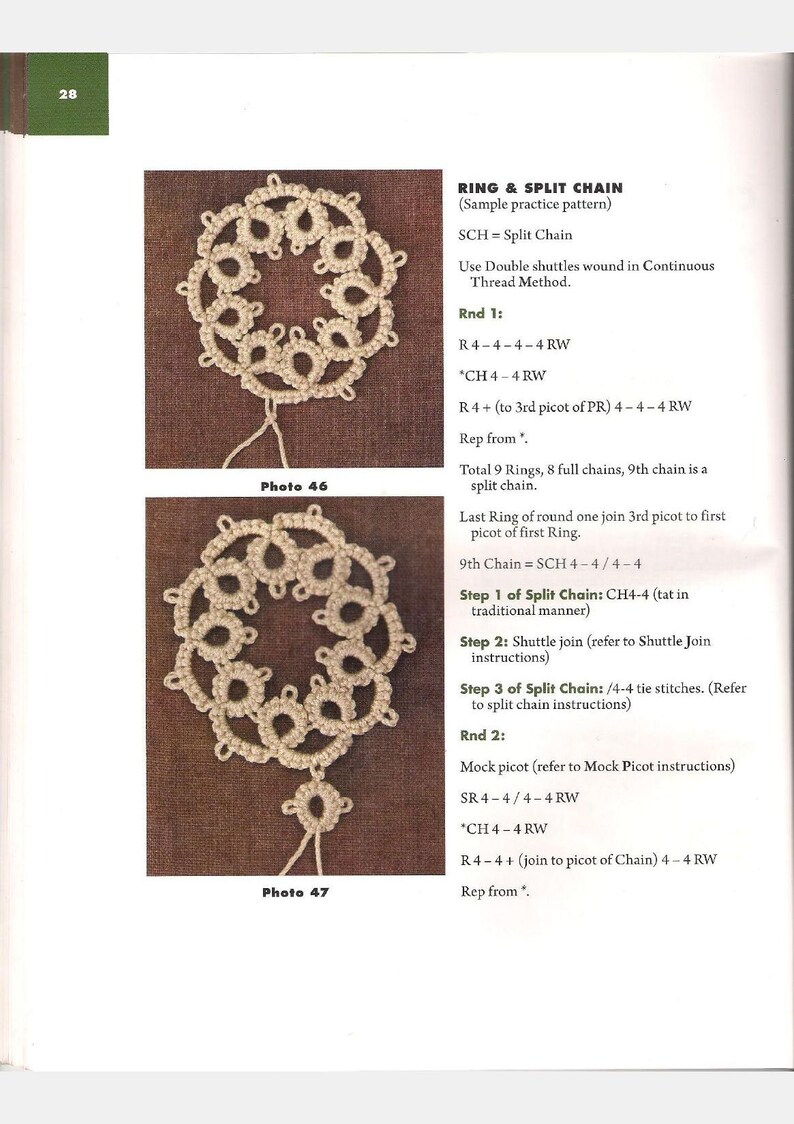 Tatting Pattern Vintage Tatting Pattern English Lace Tatting Tatting