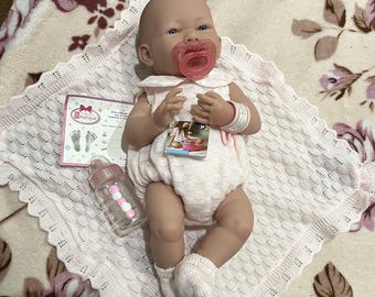 JC Toys La Newborn Doll Pretty in Pink Knit Blanket Gift Set
