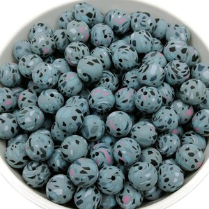 Camouflage Silicone Beads: 50 or 100 Piece Bulk, Food Grade, BPA Free (12-15mm