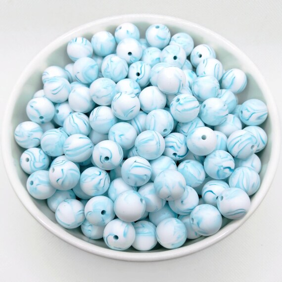 12mm Wavy Silicone Beads BPA-Free Food Grade Bulk Beads Day Shipping