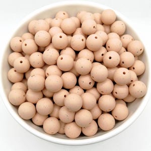 50 pieces / 100 pieces , 12mm Dottle Melon Color Silicone Beads, Bulk Silicone Beads, Loose Silicone Beads, Focal Beads, BPA Free